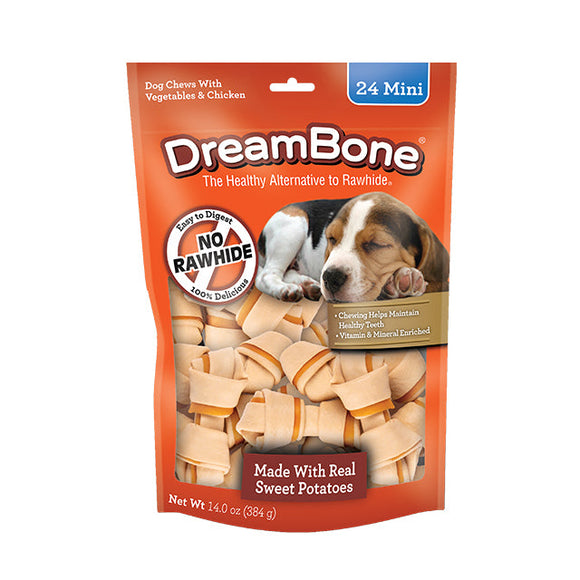 DreamBone® Sweet Potato Classic Bone Chews - Mini 24 Count