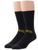 DeWALT Men's Heavyweight Cotton Crew Work Socks (2 Pack Black)