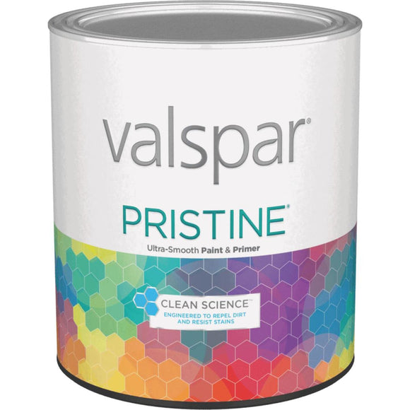 Valspar Pristine 100% Acrylic Paint & Primer Matte Interior Wall Paint, White, 1 Qt.