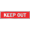 Hy-Ko Brushed Aluminum Sign, Keep Out