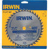 Irwin Steel 7-1/4 In. 40-Tooth Ripping/Crosscutting Circular Saw Blade