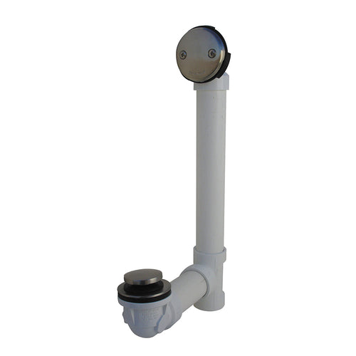 Braxton Harris Company 1-1/2″ Sch 40 Toe Touch 2-Hole Bath Waste- PVD Satin Nickel