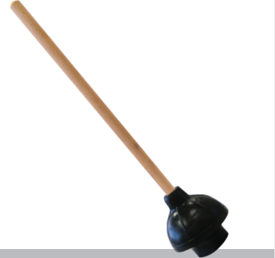 Cobra Tools Heavy-Duty, Flanged Force Cup Plunger with 18 in. Wooden Handle