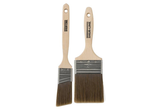 Shur-Line 2-Piece Better Paint Brush Set 2 Piece Set: 3 Flat, 1.5 Angle