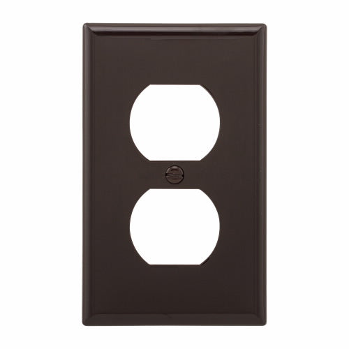 Eaton Cooper Wiring Duplex Receptacle Wallplate, Brown