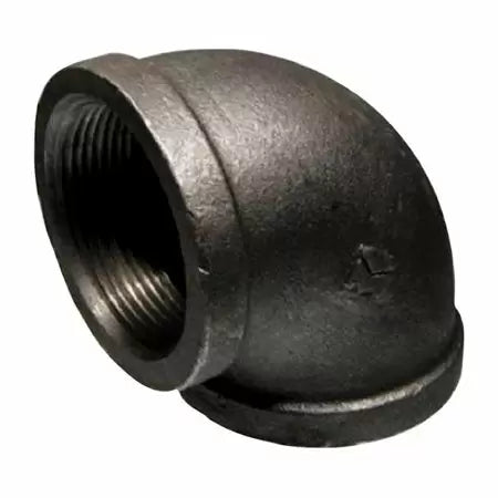 B & K Industries Black 90° Elbow 150# Malleable Iron Threaded Fittings 2-1/2