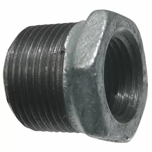 B & K Industries Galvanized Hex Bushing 150# Malleable Iron Threaded Fittings 3 x 1 1/4