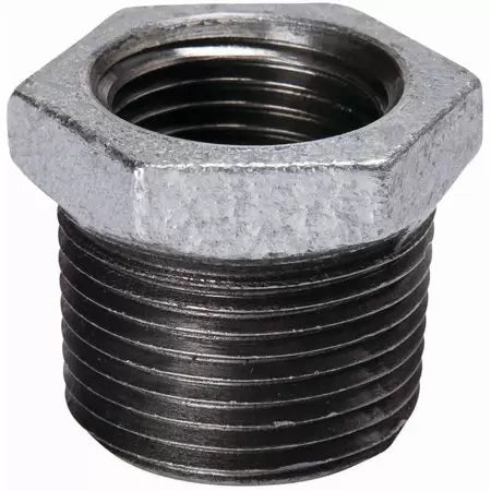 B & K Industries Galvanized Hex Bushing 150# Malleable Iron Threaded Fitting 4 x 1 1/2
