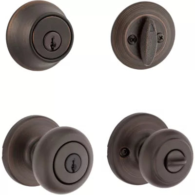 Kwikset Cove Keyed Entry Lockset Venetian Bronze