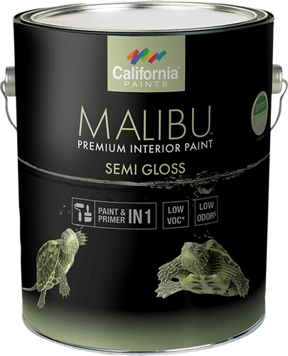California Products Malibu Premium Interior Paint Semi Gloss Neutral Base   - 1 Gallon