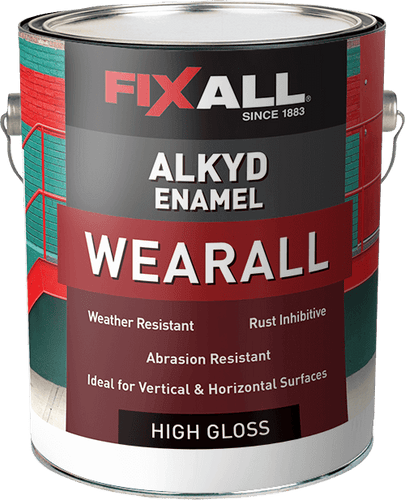 FixAll Wearall Alkyd Enamel High-Gloss Silver Gray - 1 Gallon