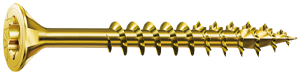 SPAX® Power Lags T-STAR plus Flat Head Yellow Zinc, Partial Thread - Multi-Purpose Structural Screws #10 x 1-1/2 in.
