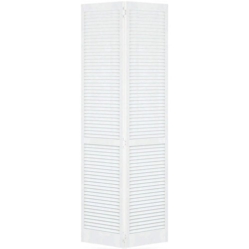 Kimberly Bay Traditional Louver Louver White Solid Core Wood Bi-Fold Door 36 x 80