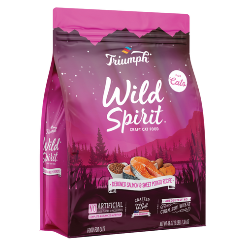 Triumph Wild Spirit Salmon & Sweet Potato Recipe Cat Food 3 lbs