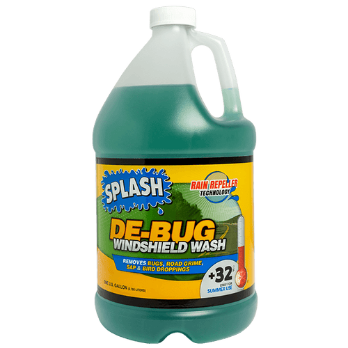 SPLASH® DE-BUG Premium Windshield Washer Fluid with Rain Repellant 1 Gallon