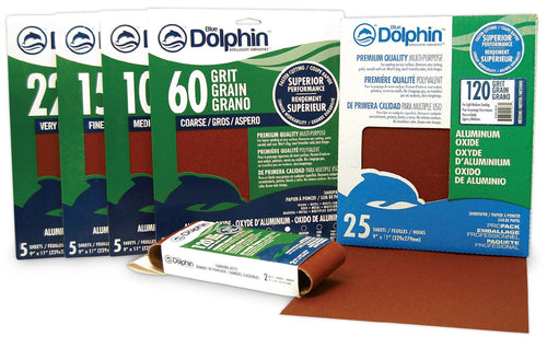 Blue Dolphin Aluminum Oxide Sandpaper Belts, 120-Grit, 3 x 24-In. 2 Pack