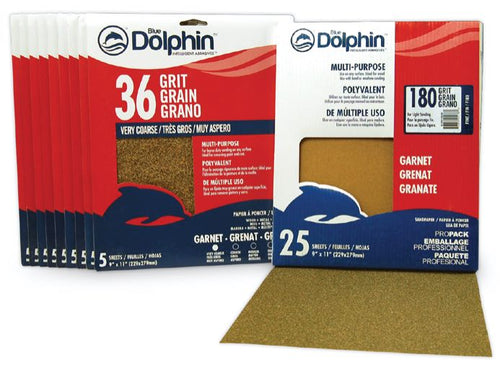 Blue Dolphin Natural Garnet 100 Grit 5 Pack 9 x 11