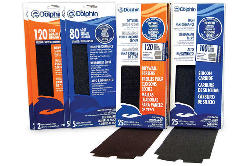 Linzer Blue Dolphin Silicon Carbide Drywall Screens 150 Grit 4-3/16 x 11  2 Pack