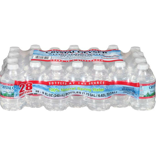 Crystal Geyser Natural Alpine Spring Water, 8oz, 28/ct