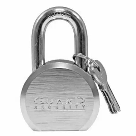 Guard Security Steel Round Padlock Chrome