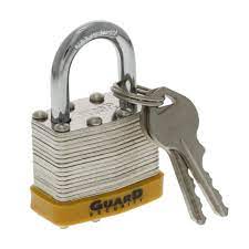 Guard Security Laminated Steel Padlock with 1-1/2-Inch Standard Shackle