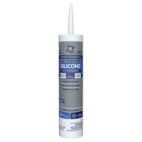 GE Sealants & Adhesives All Purpose Silicone 1 Sealant 9.8 Oz Black