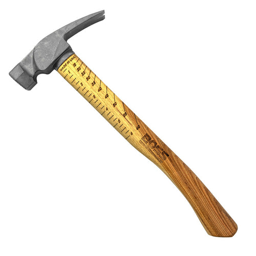 Boss Hammers 16 Oz Milled Face Hammer with Hickory Handle