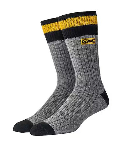 Dewalt Men 10-13 Grey Wool Blend Boot Crew Sock
