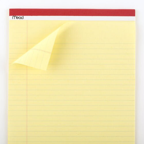 Mead Mead® Legal Pad, 8 1/2 x 11, Canary Yellow