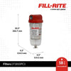 Fill-Rite  10 Micron Particulate Filter, 1 - 12 UNF, 18 GPM, Clear Bowl