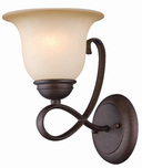 Hardware House 10-1219 Bennington Single Light Bath/Wall Light Fixture with Antique Bronze Finish