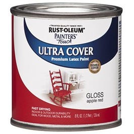 Painter's Touch Ultra Cover Latex Paint, Red Apple, 1/2-Pint