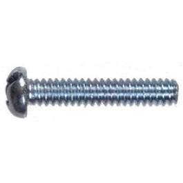 Machine Screws, Slotted Round Head, Zinc-Plated, 10-32 x 1-1/2-In., 100-Pk.