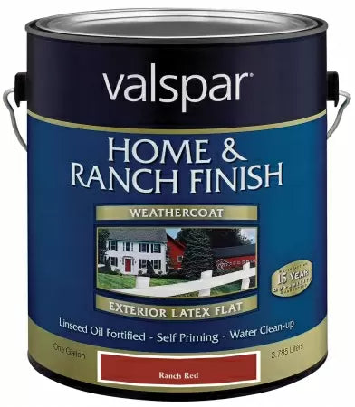 Valspar® Weathercoat Home & Ranch Finish Flat 1 Gallon Red