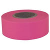 Flagging Tape, Pink, Weatherproof Poly Vinyl, 300-Ft.