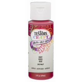 Acrylic Craft Paint, Matte Ruby, 2-oz.