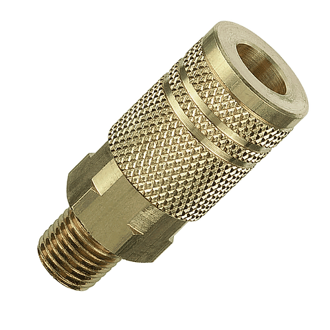 Tru-flate 1/4 I/M Design x 1/4 MNPT Brass Coupler