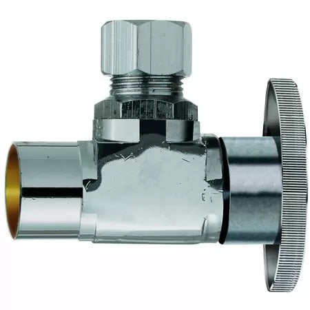 Plumb Pak Quarter Turn Angle Stop Valve, 1/2 X 1/2 in,