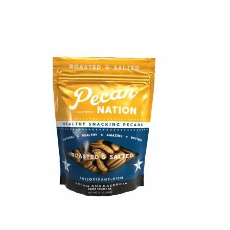 Pecan Nation Roasted And Salted Pecans 8 oz