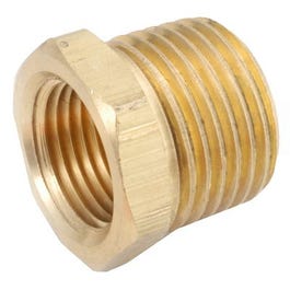 Pipe Fittings, Brass Hex Bushing, Lead-Free, 1/2 x 3/8-In.