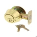 Ultra Hardware Deadbolt 1-Cylinder, Polished Brass Finish