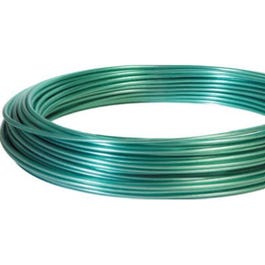 Clothesline Wire, Green Vinyl Jacketed, 50-Ft.