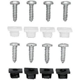 Deluxe License Plate Fastener, Nylon, White, 4-Pk.