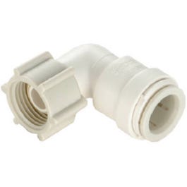 PEX Pipe Fitting, Quick Connect Swivel Elbow, 3/8 x 1/2-In. Copper Tube