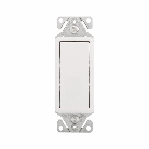 Eaton Cooper Wiring Standard Grade Decorator Switch 15A, 120/277V White (120/277V, White)