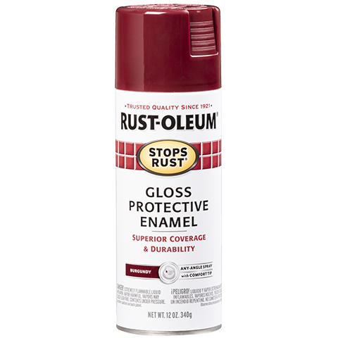 Rust-Oleum® Protective Enamel Spray Paint Gloss Burgundy (12 Oz, Gloss Burgundy)