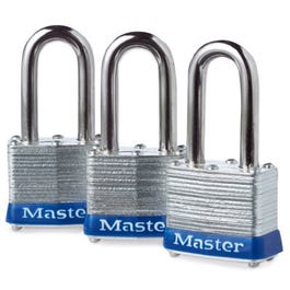 Laminated Keyed-Alike Padlocks, 1-9/16 In. Long-Shackle, 3-Pk.