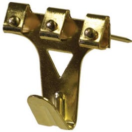Picture Hangers, Brass-Plated, 75-Lb., 2-Pk.