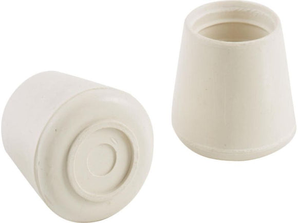 Shepherd Hardware 1/2-Inch Inside Diameter Rubber Leg Tips, 4-Pack, White