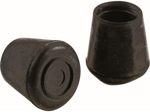 Shepherd Hardware 1-1/2-Inch Inside Diameter Rubber Leg Tips, 2-Pack, Black